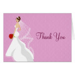 Flirty Rose Bridal Shower Thank You Cards