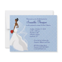 Flirty Sapphire Bridal Shower Invitation