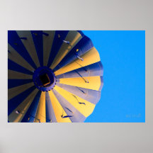 Floating Abstract Hot Air Balloons Posters
