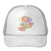 Floating Bear 3rd Birthday Gifts Hats