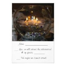 Floating Candle RSVP cards