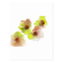 Floating Flowers Design Post Card