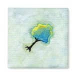 Floating flying tree fun minimalist modern art fridge magnet