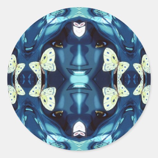 Floating Goddess Round Stickers