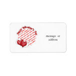 Floating Heart Balloons Valentine Photo Frame Address Label