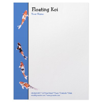 Floating Koi Letterhead by floatinglemons