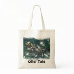 Floating Sea Otter Shopping Tote Series Bags