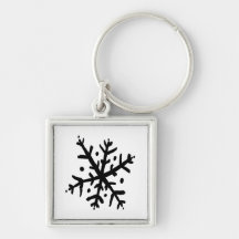 Floating Snowflake 02 - nd Keychain