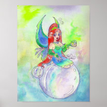 Floating Tie-Dye Fairy Print