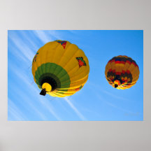 Floating Upward Hot Air Balloons Print