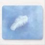 Floating white feather Mousepad