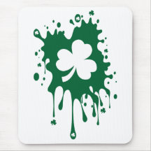 Floc irlandais de shamrock ! tapis de souris