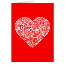 Flocked Heart Valentine - II Card