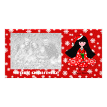 Flocons de neige de bande dessinée de Noël de fill Modèle Pour Photocarte