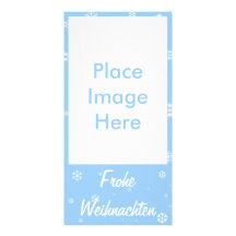 Flocons de neige de Frohe Weihnachten Photocarte Customisée