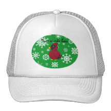 Flocons de neige de Noël cardinaux Casquettes