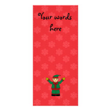 Flocons de neige mignons de rouge d'elfe carte double