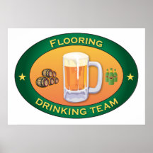 Flooring Drinking Team Print