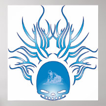 Flooring Skull Posters