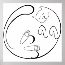 Floppy Cat Print
