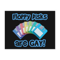 Floppy Discs are Gay Post Card