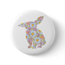 Floppy-Eared Bunny Pinback Button