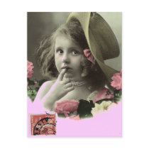Floppy Hat Girl Postcard