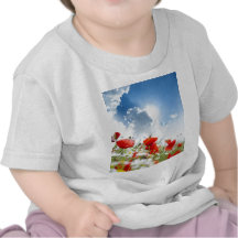 Flor roja t-shirts
