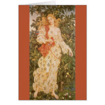 Flora, Goddess of Blossoms and Flowers by Morgan Greeting Card