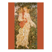Flora, Goddess of Blossoms and Flowers by Morgan Postcard