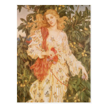 Flora, Goddess of Blossoms and Flowers by Morgan Postcards