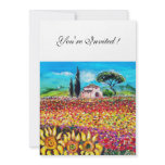 FLORA IN TUSCANY/ Fields ,Poppies and Sunflowers Invite
