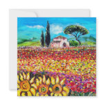 FLORA IN TUSCANY/ Fields ,Poppies and Sunflowers Personalized Invitation