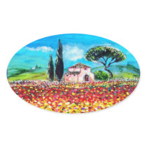 FLORA IN TUSCANY/ Fields ,Poppies and Sunflowers Stickers