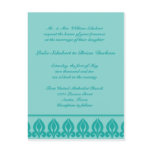 Flora Wedding Invitation-Teal/Teal