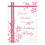 Floral 16th Birthday Party Invitations
