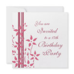 Floral 17th Birthday Party Invitations