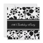 Floral 17th Birthday Party Invitations