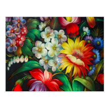 Floral 2012 Pocket Calendar Postcard
