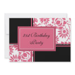 Floral 21st Birthday Party Invitations