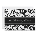 Floral 21st Birthday Party Invitations