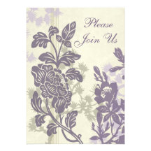 Floral 25th Anniversary Party Invitation Card