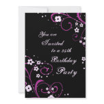 Floral 35th Birthday Party Invitations