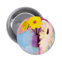 floral abstract buttons