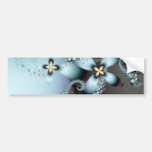 Floral abstrait mignon d'or bleu autocollants pour voiture