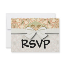 floral and foliage art nouveau design announcements