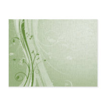 Floral and Swirl Green Border Post Cards