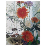 Floral arrangement in glass vase full color flyer