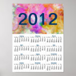 Floral Art Abstract Wall Calendar 2012 Poster