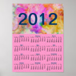 Floral Art Abstract Wall Calendar 2012 Poster